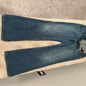 AG Adriano Goldschmied Medium Blue Flare Jeans